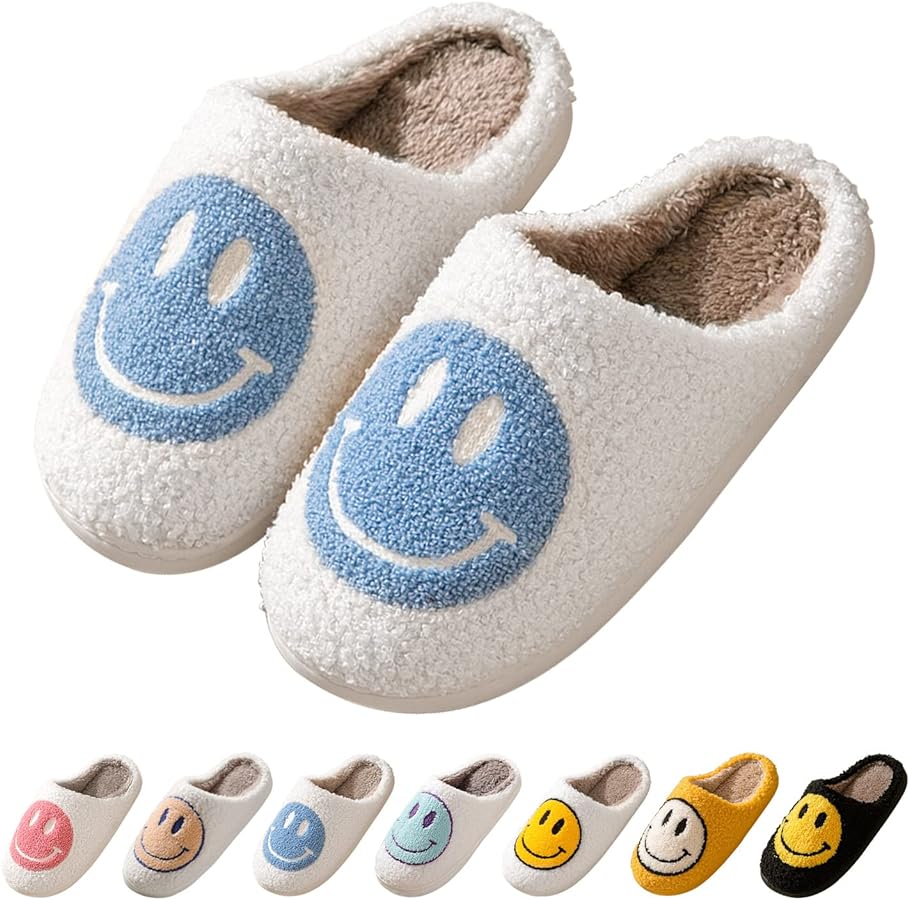 smiley face slippers