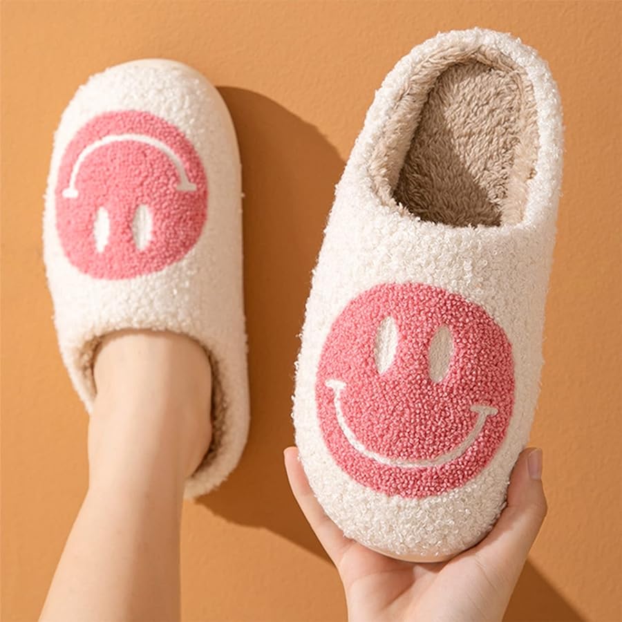 smiley face slippers