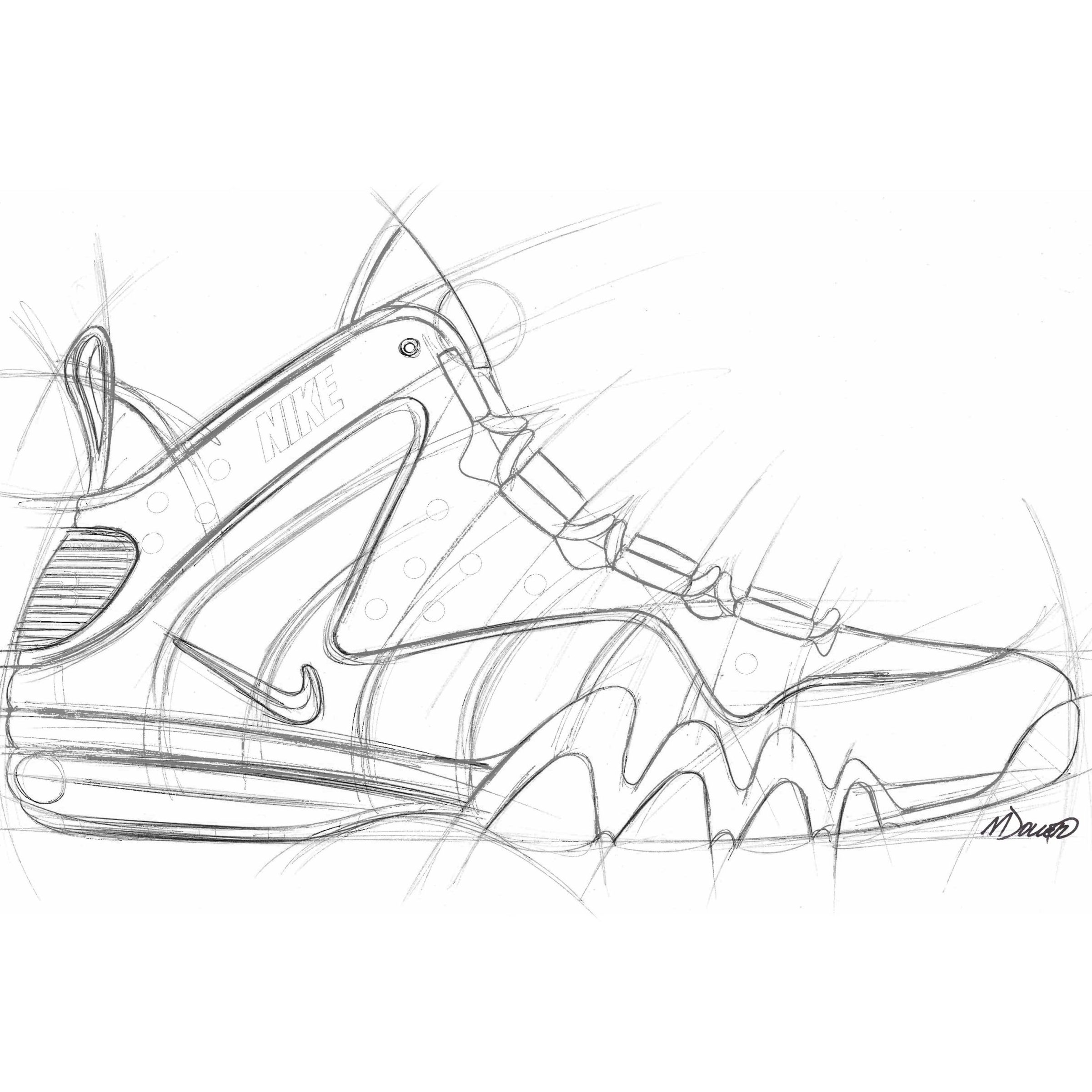 draw nike shoes