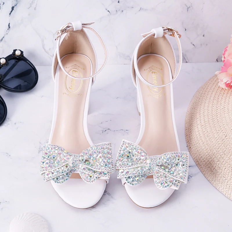 white heels with bows